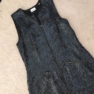 Vintage sequin zip up dress